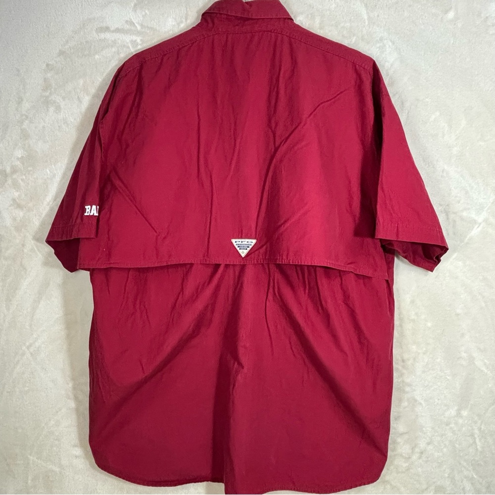 Columbia Men's Short Sleeve Alabama Button-Front Outdoor ShirtSize L Roll Tide - Picture 4 of 9